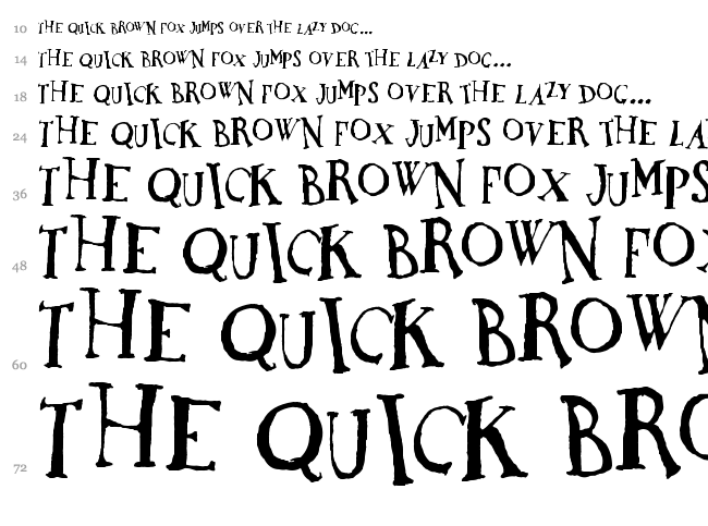 DaDa Antiquerist font waterfall